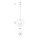 Matteo C61506 Dangle Candle 6-lt 24" Pendant