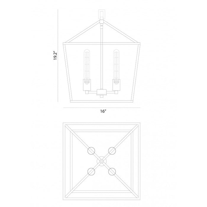 Matteo C61704 Scatola 4-lt 16" Pendant