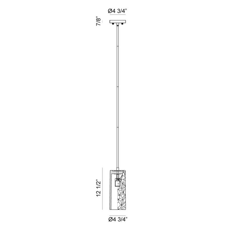 Matteo C61901 Glaze 1-lt 5" Pendant