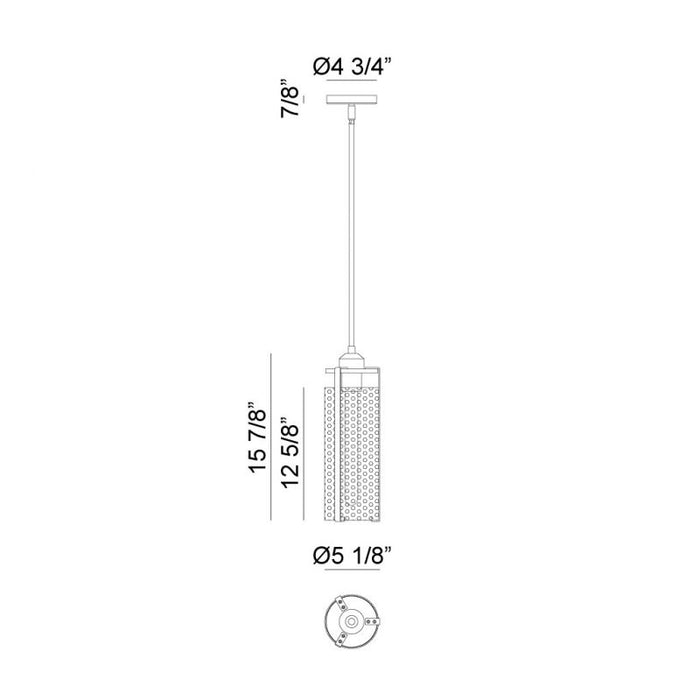 Matteo C62201 Bayou 1-lt 5" Pendant