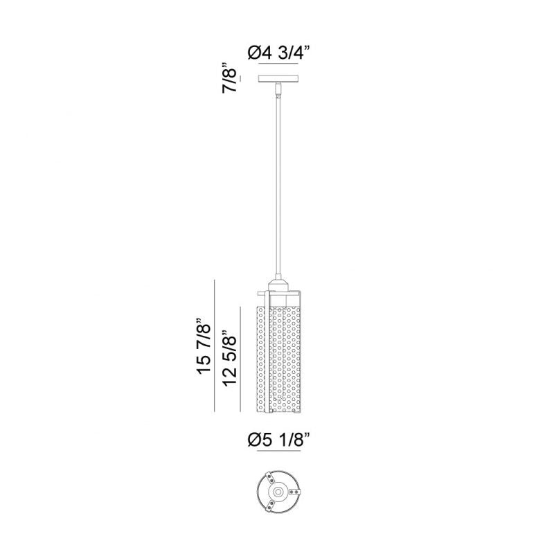 Matteo C62201 Bayou 1-lt 5" Pendant