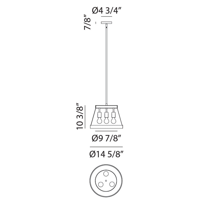 Matteo C62903 Caske 3-lt 15" Pendant