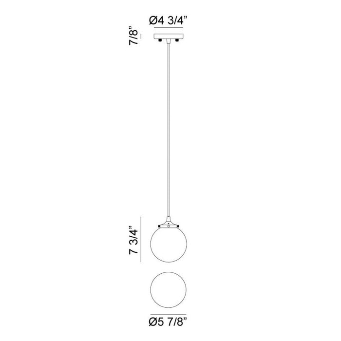 Matteo C63001 The Bougie 1-lt 6" Pendant