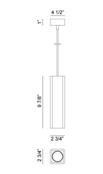 Matteo C65701 Baton 1-lt 3" Pendant