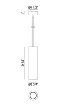 Matteo C65702 Baton 1-lt 3" Pendant