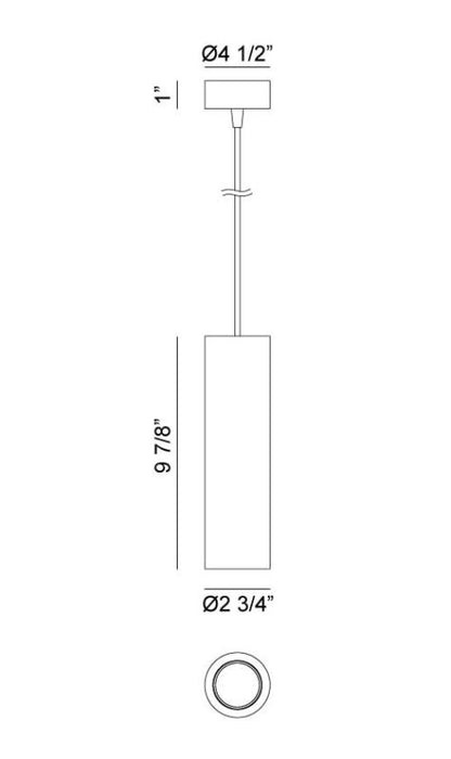 Matteo C65702 Baton 1-lt 3" Pendant