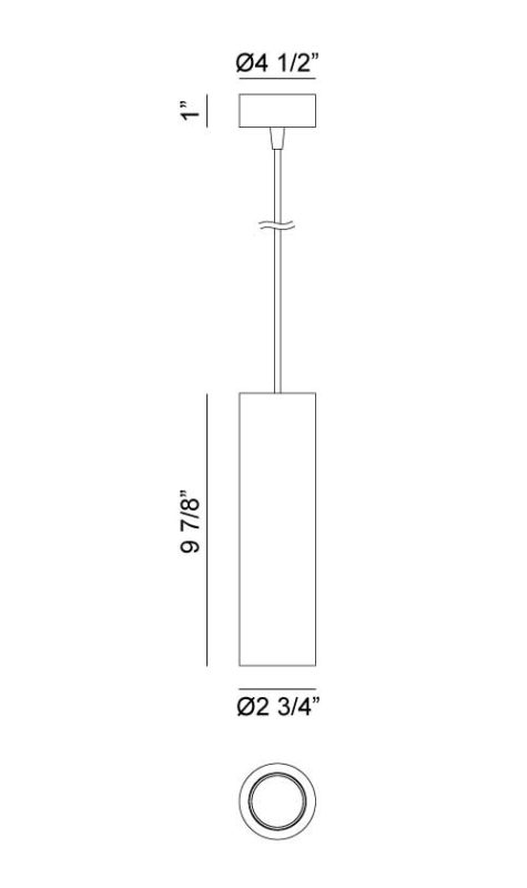 Matteo C65702 Baton 1-lt 3" Pendant