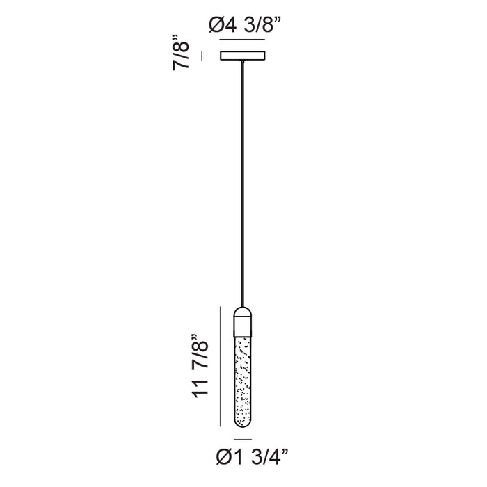 Matteo C65801 Aydin 1-lt 2" LED Pendant