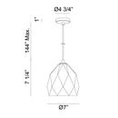 Matteo C69001 Hyozan 1-lt 7" LED Pendant
