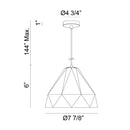 Matteo C69002 Hyozan 1-lt 8" LED Pendant