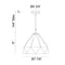 Matteo C69002 Hyozan 1-lt 8" LED Pendant
