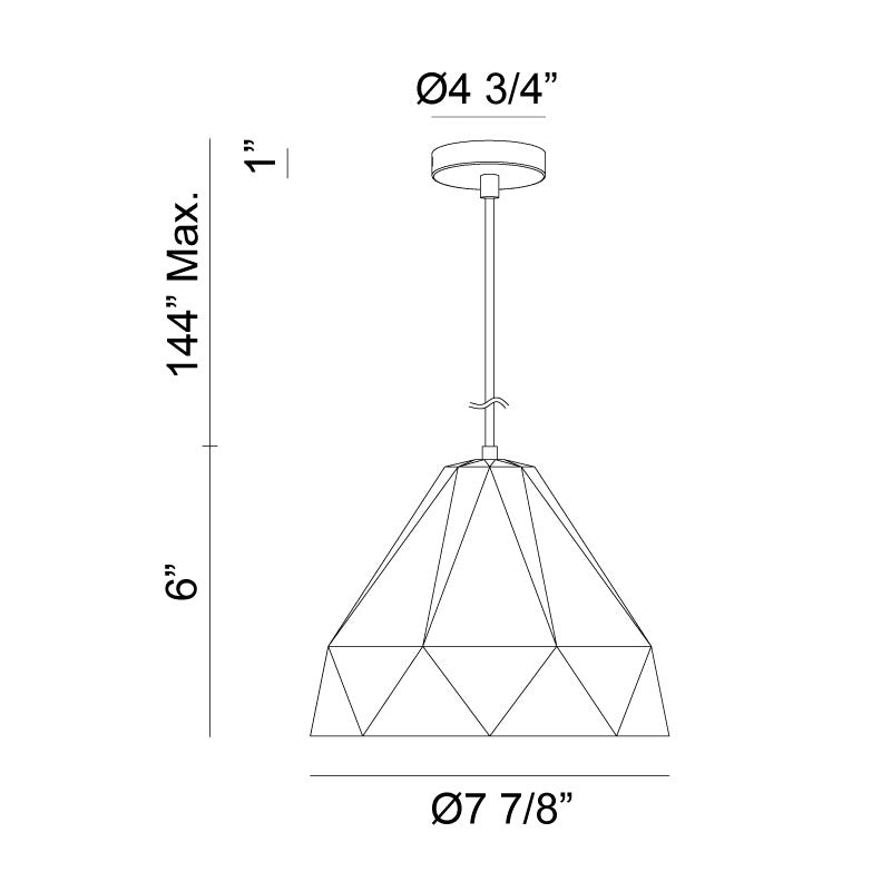 Matteo C69002 Hyozan 1-lt 8" LED Pendant