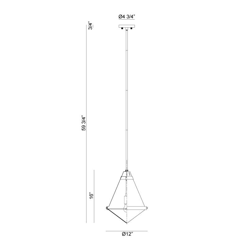Matteo C70803 Lloyd 1-lt 12" Pendant