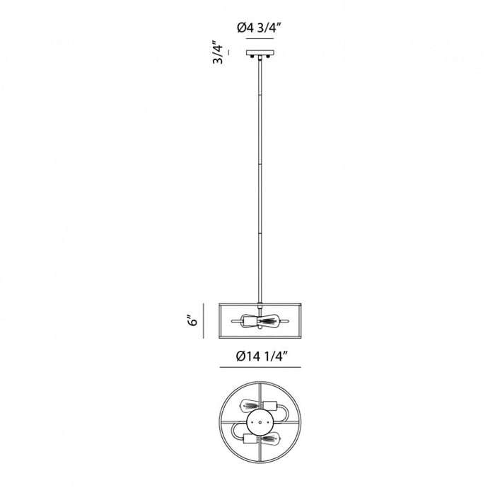 Matteo C71602 Candid 2-lt 14" Pendant