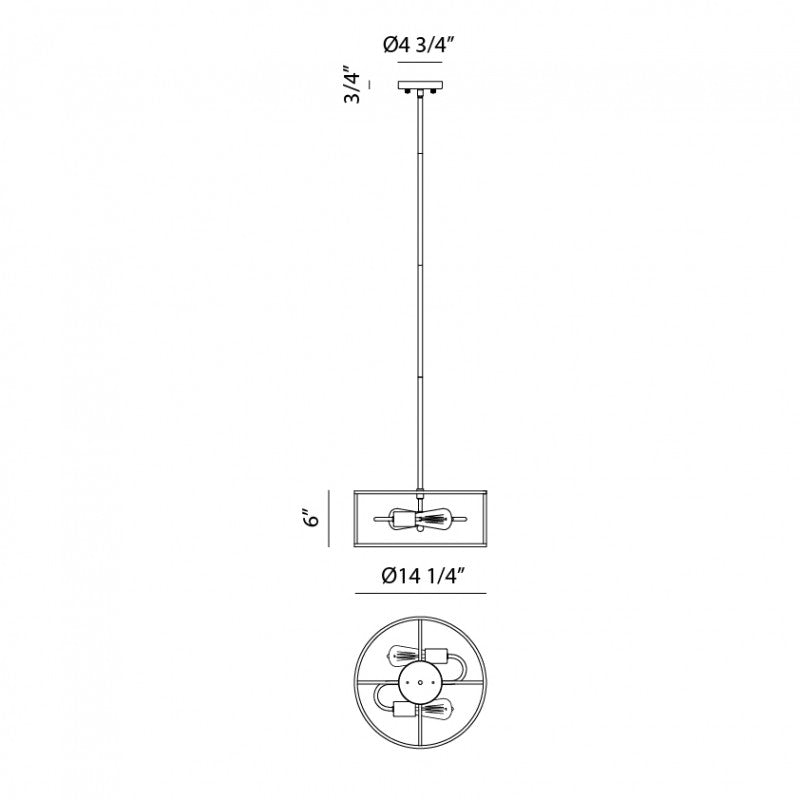 Matteo C71602 Candid 2-lt 14" Pendant