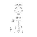 Matteo C72001 Beaton 1-lt 9" Pendant