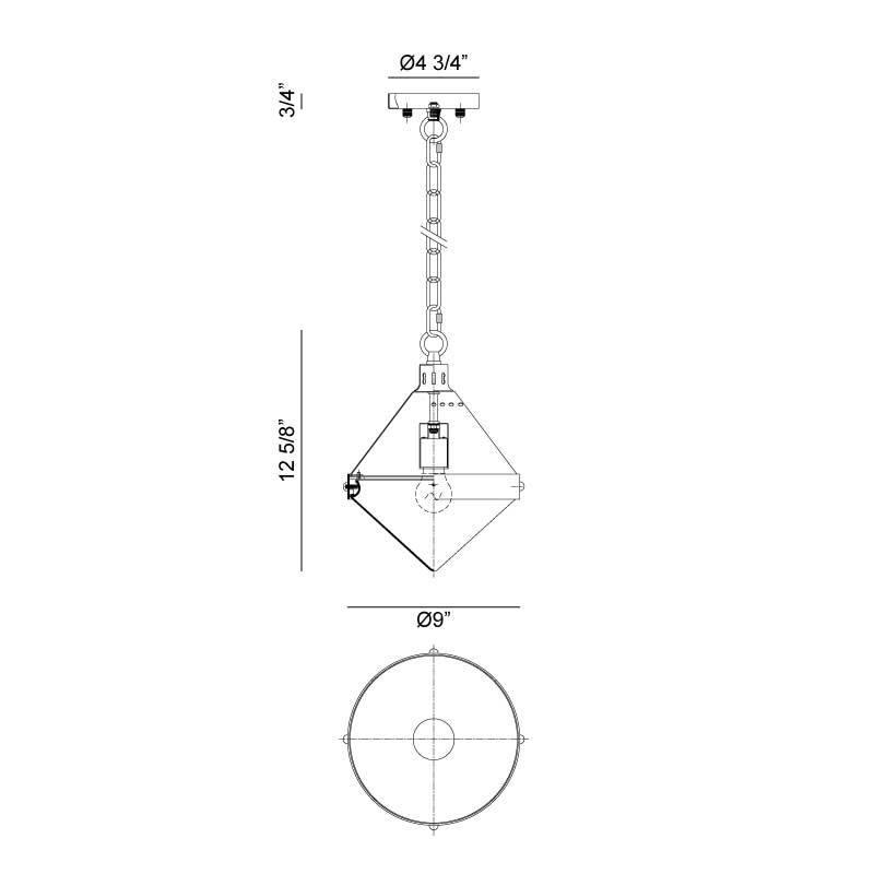 Matteo C72201 Sphericon 1-lt 9" Pendant