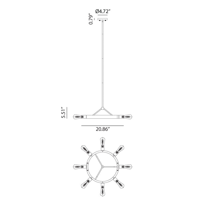 Matteo C73308 Marquis 8-lt 21" Chandelier