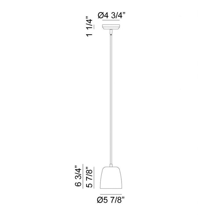 Matteo C73701 Luca 1-lt 6" Pendant