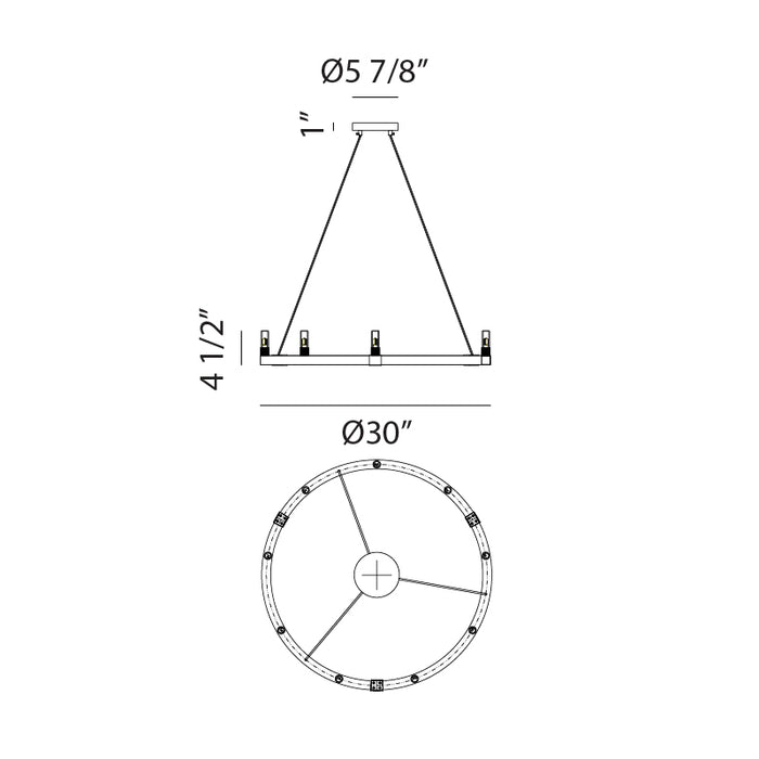 Matteo C75209 Cascadian 9-lt 30" Chandelier