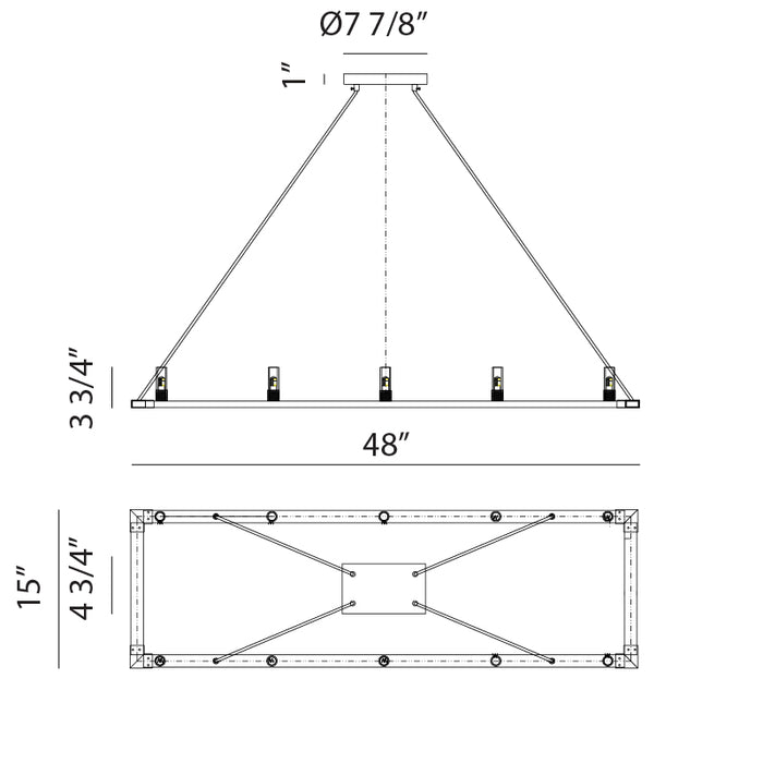 Matteo C75210 Cascadian 10-lt 48" Chandelier