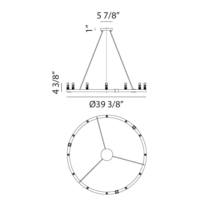 Matteo C75212 Cascadian 12-lt 39" Chandelier