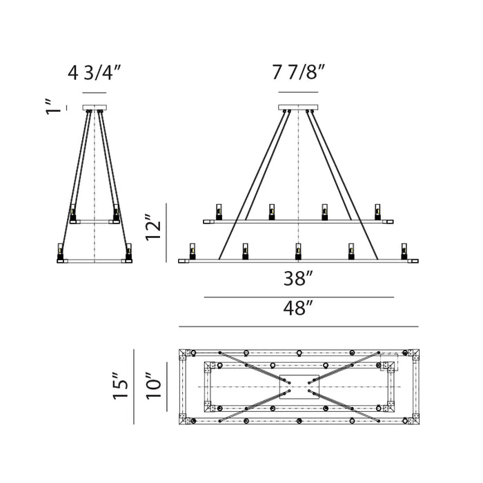 Matteo C75218 Cascadian 18-lt 48" Chandelier