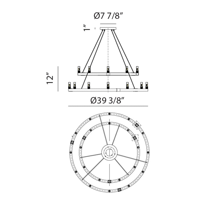 Matteo C75221 Cascadian 21-lt 39" Chandelier