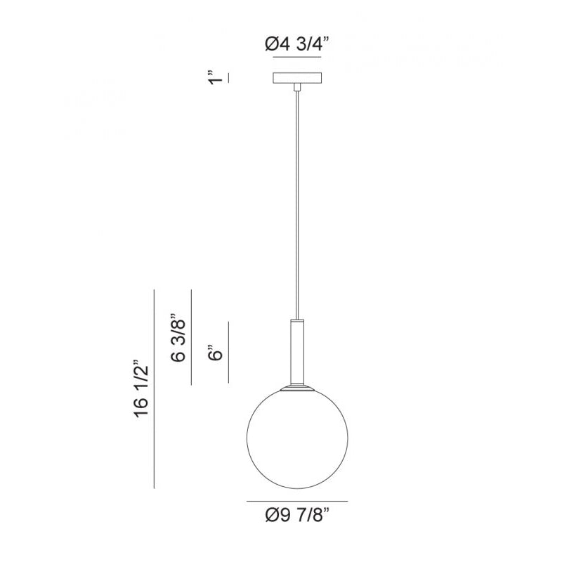 Matteo C75311 Stellar 1-lt 10" Pendant