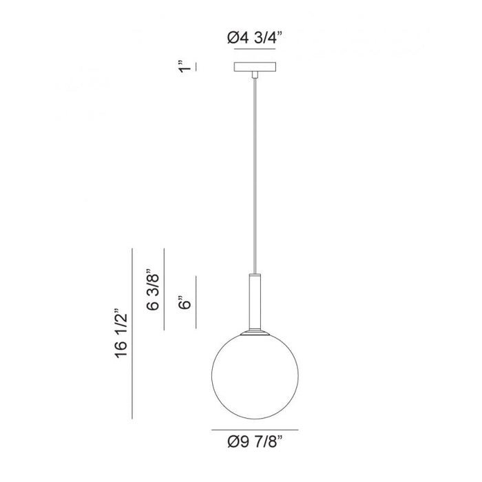 Matteo C75311 Stellar 1-lt 10" Pendant