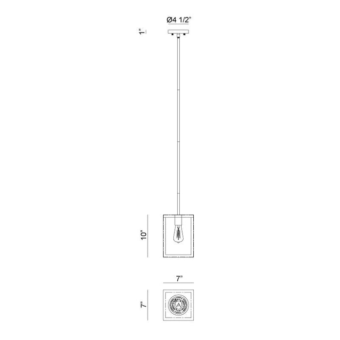 Matteo C76001 Flare 1-lt 7" Pendant