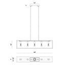 Matteo C76005 Flare 5-lt 44" Island Pendant