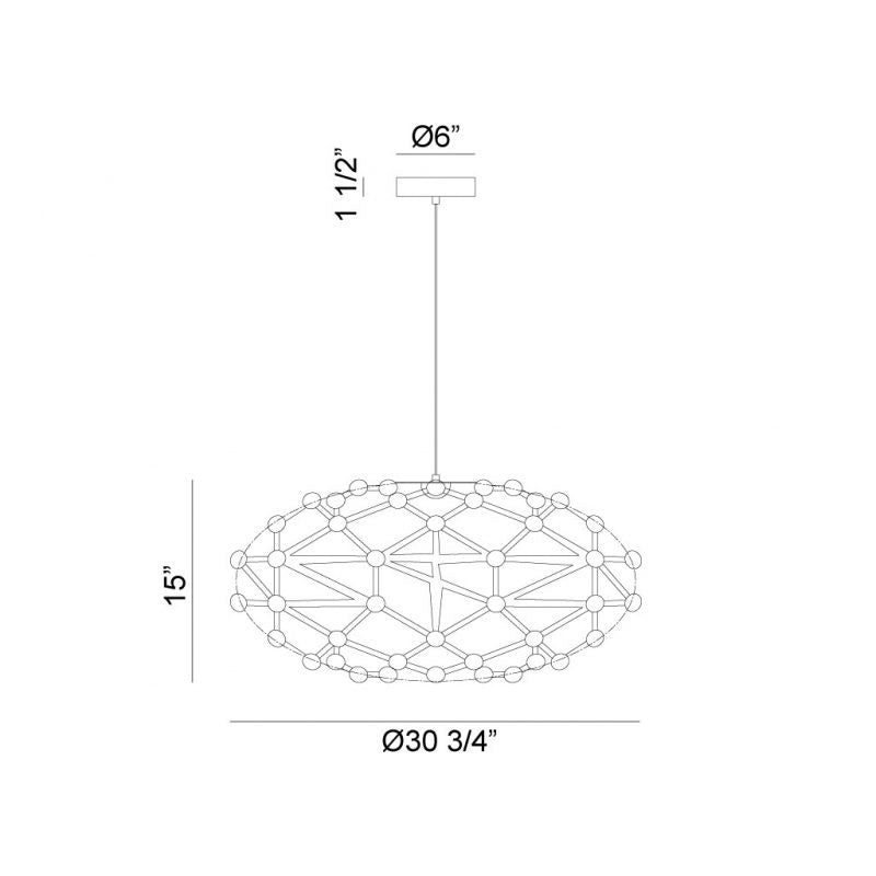 Matteo C76330 Coral 84-lt 31" LED Pendant