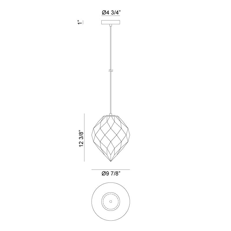Matteo C78011 Gemma 1-lt 10" Pendant