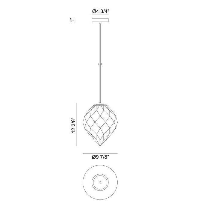 Matteo C78011 Gemma 1-lt 10" Pendant