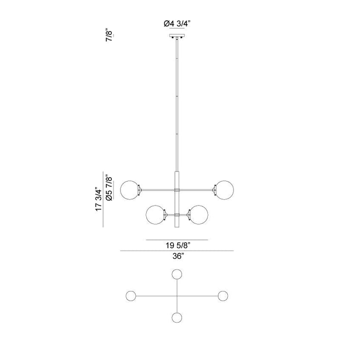 Matteo C78104 Enchant 4-lt 36" Pendant