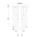 Matteo C78312 Reign 12-lt 24" LED Pendant