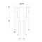 Matteo C78312 Reign 12-lt 24" LED Pendant