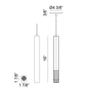 Matteo C79401 Royce 1-lt 2" LED Pendant
