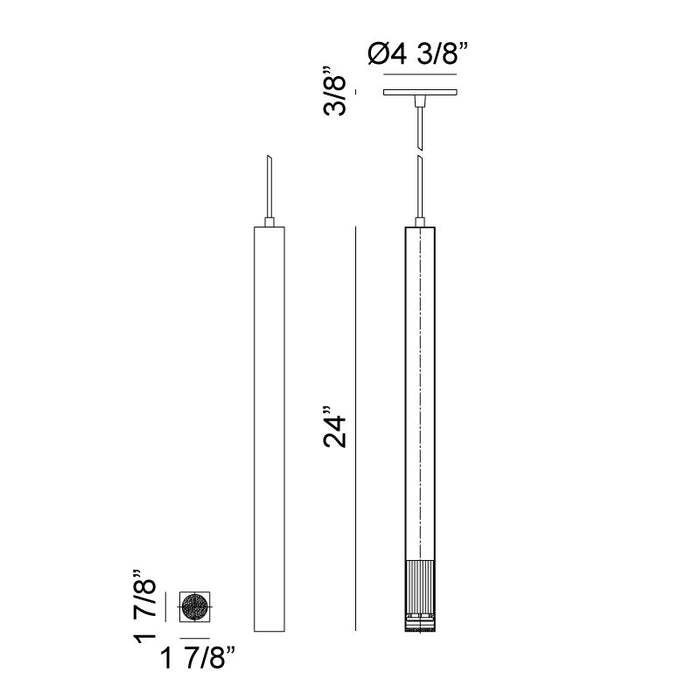 Matteo C79411 Royce 1-lt 2" LED Pendant
