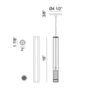 Matteo C79601 Rowan 1-lt 2" LED Pendant
