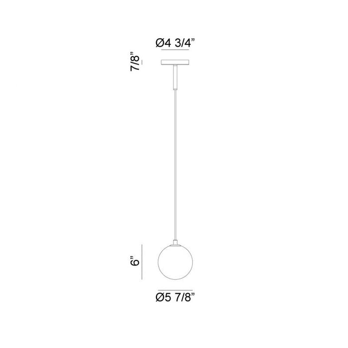 Matteo C81001 Magma 1-lt 6" LED Pendant