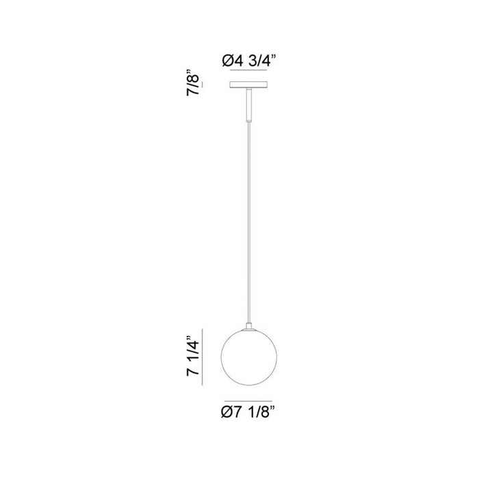 Matteo C81011 Magma 1-lt 7" LED Pendant