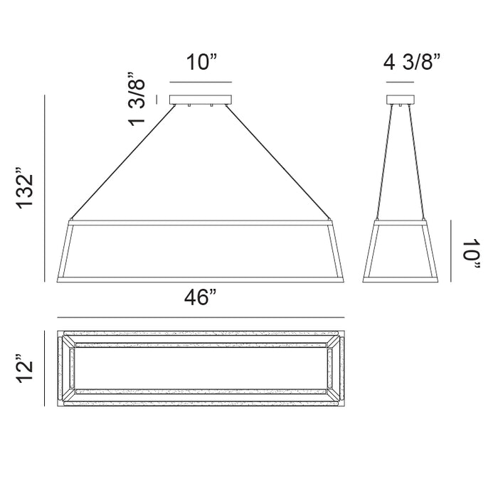 Matteo C81346 Carlington 1-lt 46" LED Pendant