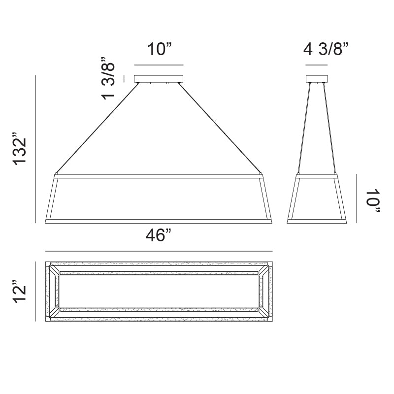 Matteo C81346 Carlington 1-lt 46" LED Pendant