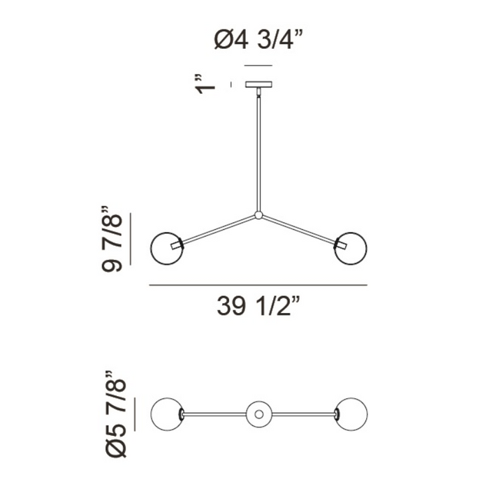 Matteo C81702 Novo 2-lt 40" Chandelier