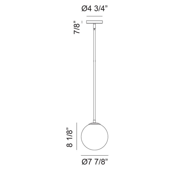 Matteo C81711 Novo 1-lt 8" Pendant