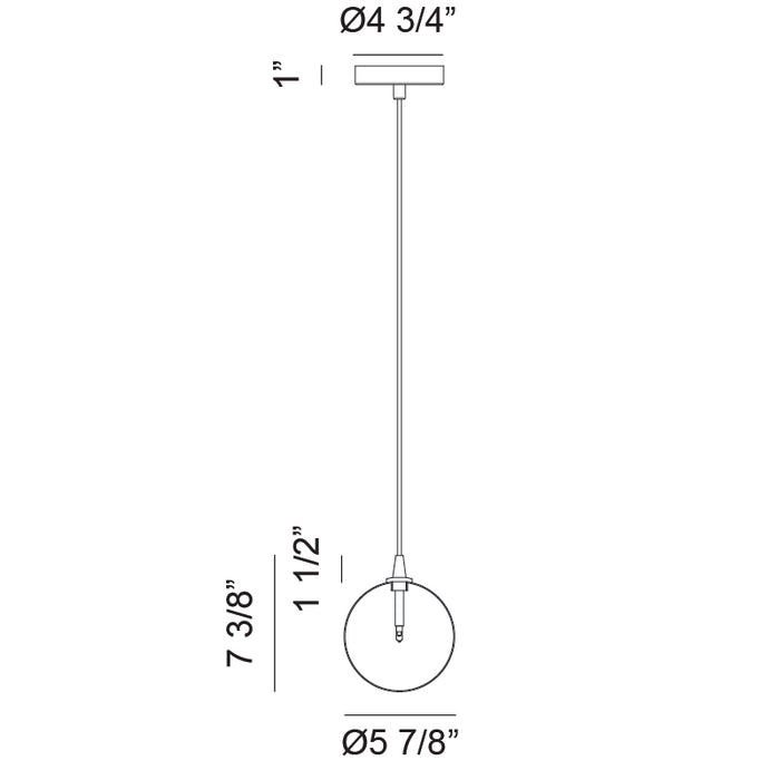 Matteo C81801 Bolha 1-lt 6" Pendant