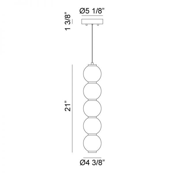 Matteo C82406 Dango 1-lt 21" Tall LED Pendant