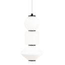 Matteo C82412 Dango 1-lt 13" Tall LED Pendant with Mixed Glass